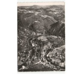 CHATEAUNEUF-les-BAINS: la sioule presqu'ile de saint-cyr et le pic albert vue aérienne 10x15 - très bon état