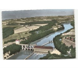 CHALLEX: le barrage sur le rhône vue aérienne 10x15 - très bon état