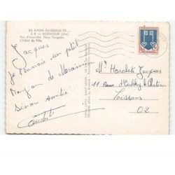 MEXIMIEUX: vue d'ensemble place vaugelas, l'hôtel de ville vue aérienne 10x15 - très bon état