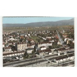 AMBERIEU-en-BUGEY: quartier de la gare vue aérienne 10x15 - état
