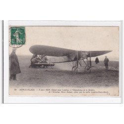 BERCK-PLAGE : 8 mars 1912, départ pour londres, a l'hippodrome de la moliere, de l'aviateur Henri Salmet - tres bon etat