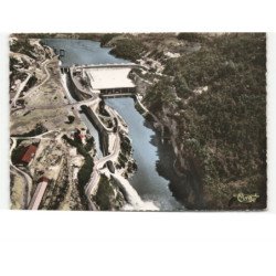 GENISSIAT: barrage, vue générale vue aérienne 10x15 - très bon état