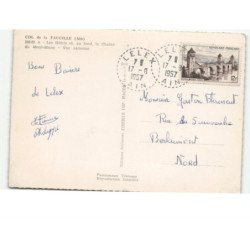 LELEX: col de la faucille, les hôtels et, au fond, la chaîne du mont-blanc vue aérienne 10x15 -  état