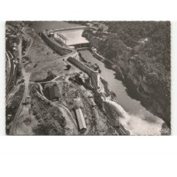 GENISSIAT: barrage, le lac l'usine et canal évacuateur vue aérienne 10x15 - très bon état