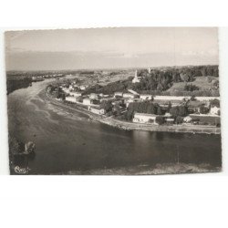 MONTMERLE-sur-SAONE: quartier de l'église la saône et les monts du beaujolais vue aérienne 10x15 - état