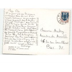 TALISSIEU: vue générale et le château vue aérienne 10x15 - très bon état