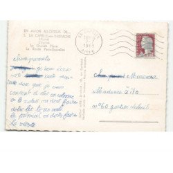 LA CAPELLE-en-THIERACHE: l'église, la grande place, la route paris-bruxelles vue aérienne 10x15 - état