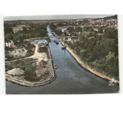 BOURG-et-COMIN: le canal de l'aise à l'oise vue aérienne 10x15 - très bon état