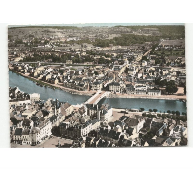 CHATEAU-THIERRY: le pont aspirant de rougé vue aérienne 10x15 - très bon état
