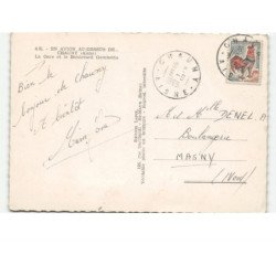 CHAUNY: la gare et le boulevard gambetta vue aérienne 10x15 - très bon état