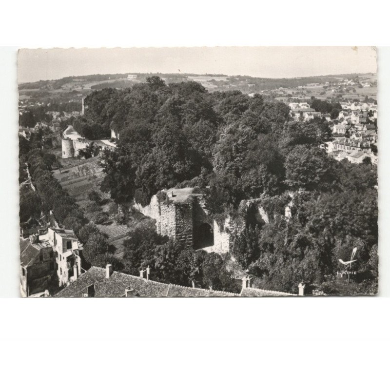 CHATEAU-THIERRY: le vieux château, la porte saint-jean vue aérienne 10x15 - très bon état