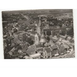 CHAUNY: l'église saint-martin vue aérienne 10x15 - très bon état