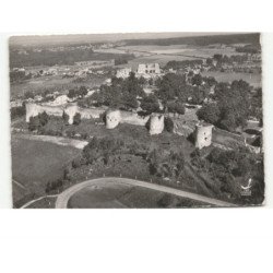 COUCY-le-CHATEAU-AUFFRIQUE: sur les ruines du château XIIIe siècle vue aérienne 10x15 - très bon état