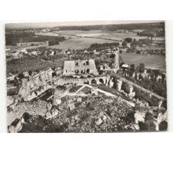 COUCY-le-CHATEAU-AUFFRIQUE: vue générale sur les ruines du château XIIIe siècle vue aérienne 10x15 - très bon état