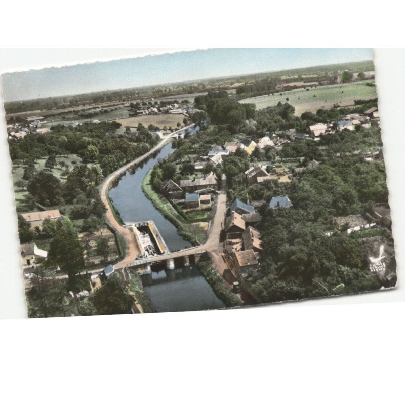 ETREUX: vue panoramique sur le canal vue aérienne 10x15 - très bon état