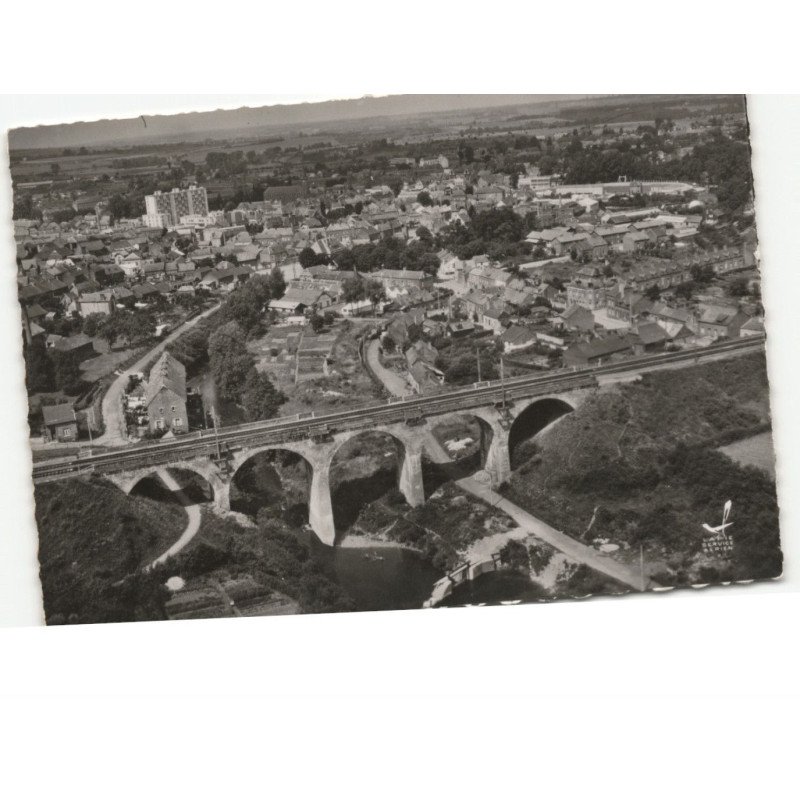 HIRSON: le viaduc du gland vue aérienne 10x15 - très bon état