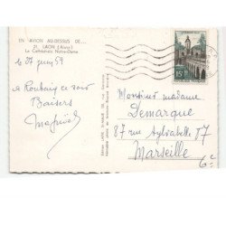 LAON: la cathédrale notre-dame vue aérienne 10x15 - très bon état
