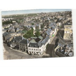 HIRSON: le carrefour du monument vue aérienne 10x15 - très bon état