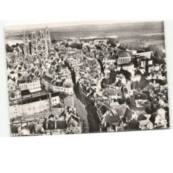 LAON: centre ville, rue du bourg vue aérienne 10x15 - très bon état