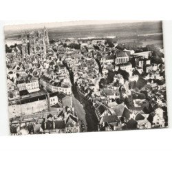 LAON: centre ville, rue du bourg vue aérienne 10x15 - état