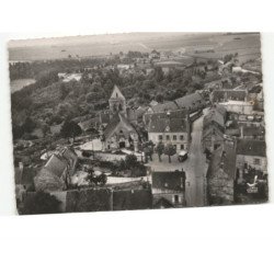 MONTIGNY-LENGRAIN: l'église et la mairie vue aérienne 10x15 - très bon état