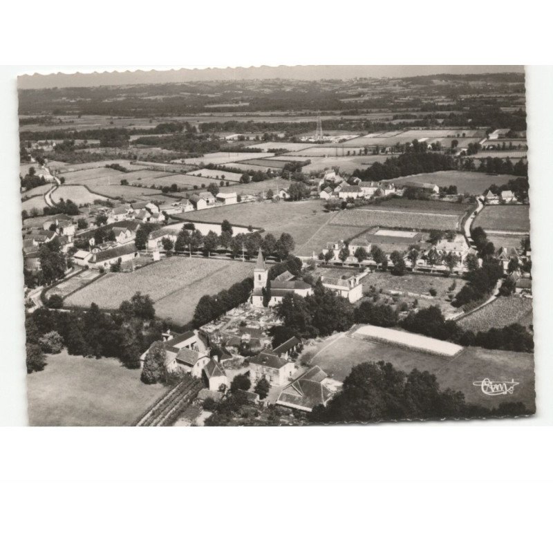 LACQ: le village vue aérienne 10x15 - très bon état