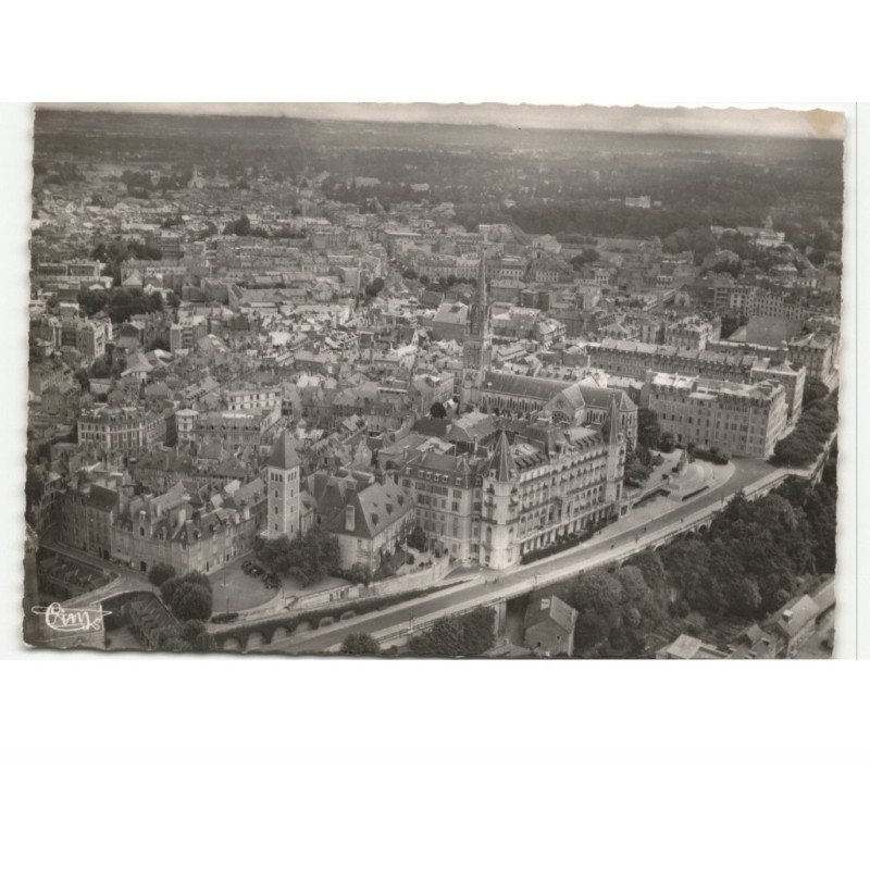 PAU: boulevard des pyrénées et église saint-martin vue aérienne 10x15 - très bon état