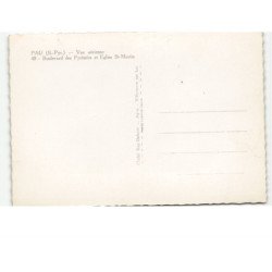 PAU: boulevard des pyrénées et église saint-martin vue aérienne 10x15 - très bon état