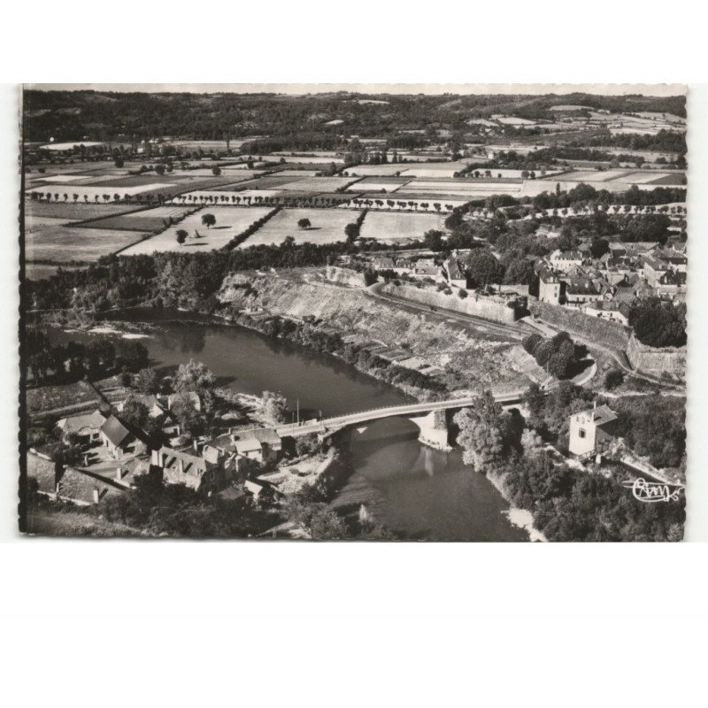 NAVARRENX: pont sur le gave les remparts de vauban porte saint-antoine vue aérienne 10x15 - très bon état