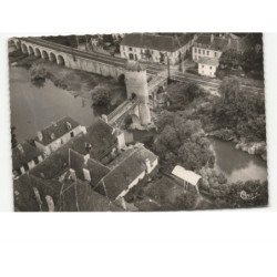 ORTHEZ: le vieux pont XIIe siècle vue aérienne 10x15 - état