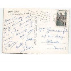 ORTHEZ: le gave et le vieux pont du XIIe siècle vue aérienne 10x15 - très bon état