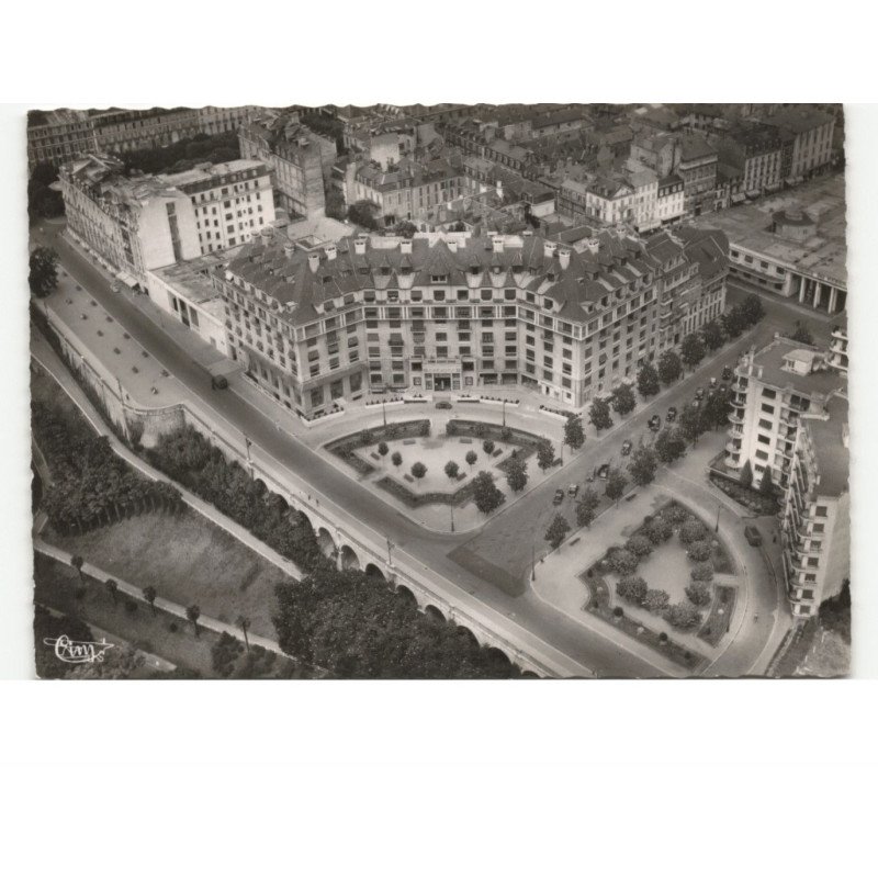 PAU: bd d'aragon et bd des pyrénées vue aérienne 10x15 - très bon état