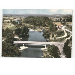 PUYOO: le gave et le nouveau pont: vue aérienne 10x15 - très bon état
