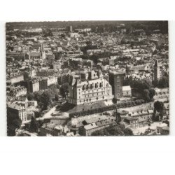 PAU: vue générale sur la ville au 1er plan le château d'henri IV vue aérienne 10x15 - très bon état