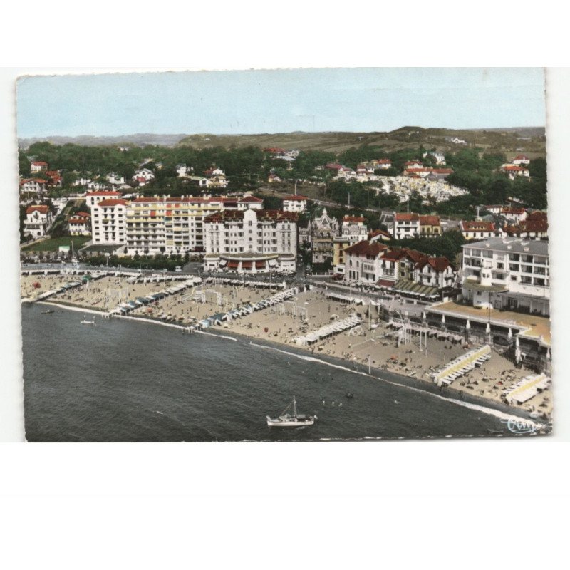 SAINT-JEAN-de-LUZ: la plage vue aérienne 10x15 - état