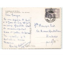 SAINT-JEAN-de-LUZ: socoa et sainte-barbe vue aérienne 10x15 - très bon état
