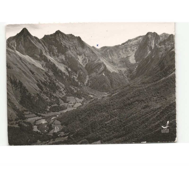 ACCOUS: vallée et col d'yseye vue aérienne 10x15 - très bon état