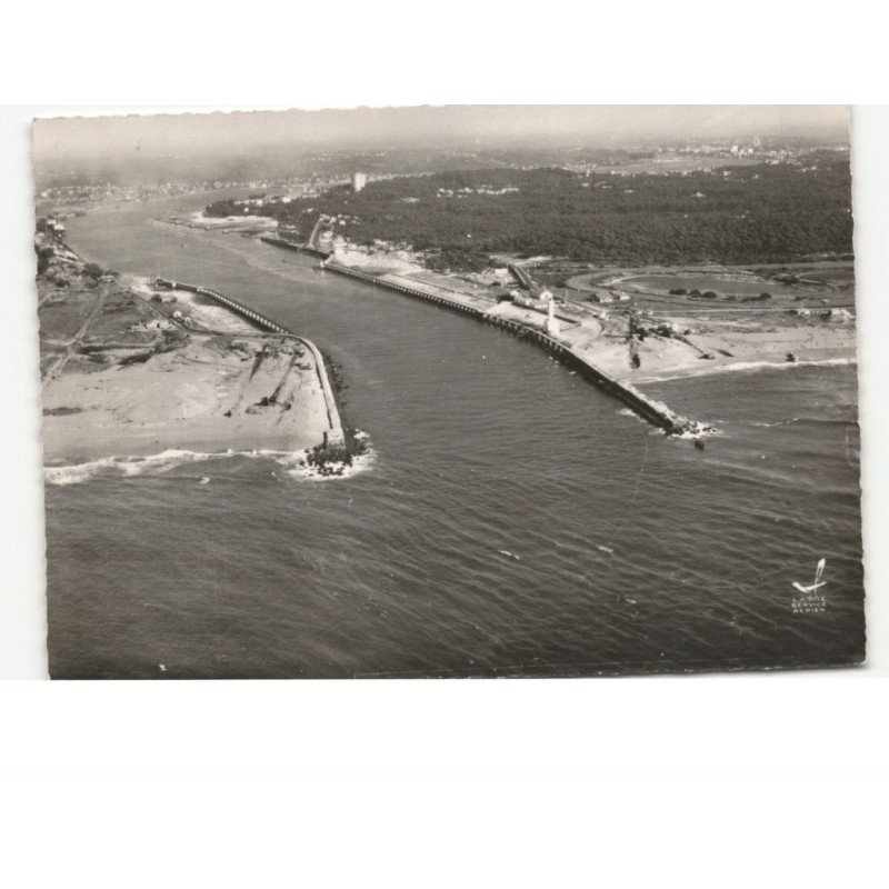 BAYONNE: la barre de l'adour vue aérienne 10x15 - très bon état