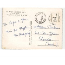 GAN: vue générale du centre de la ville vue aérienne 10x15 - très bon état