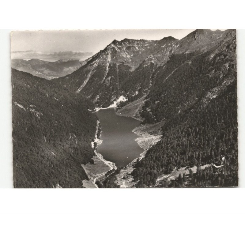 GABAS: lac de fabrèges vue aérienne 10x15 - très bon état