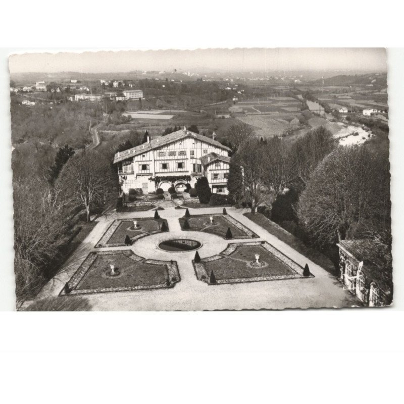 CAMBO-les-BAINS: arnaga, villa d'edmond rostand vue aérienne 10x15 - très bon état