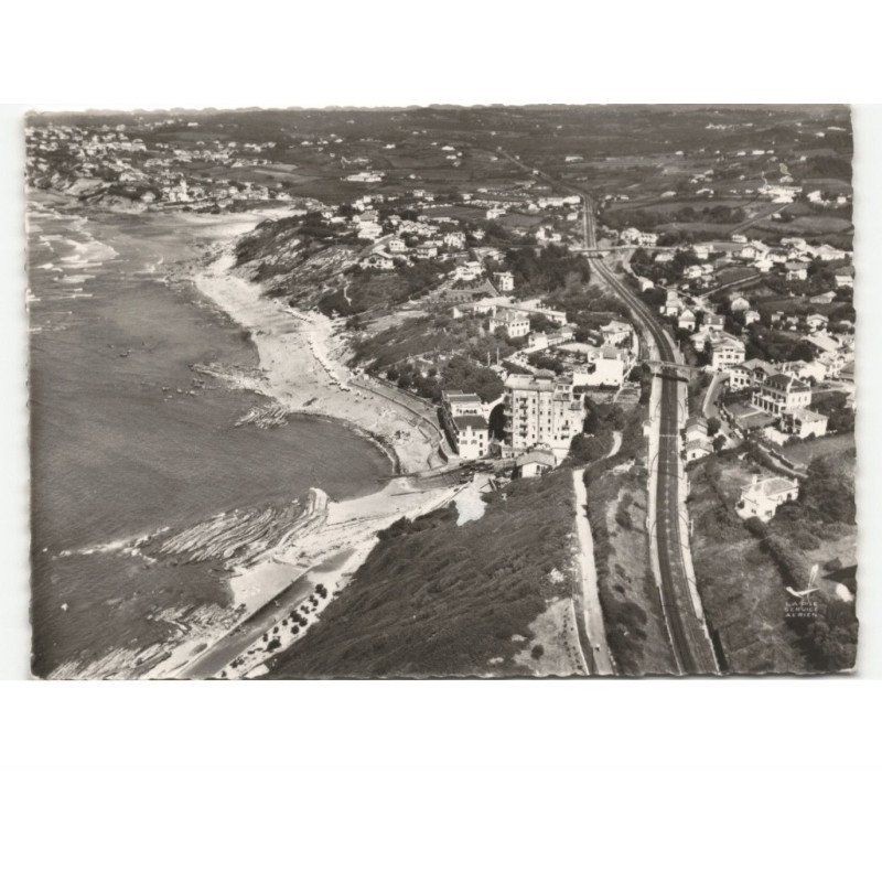 GUETHARY: plage du casino vue aérienne 10x15 - très bon état