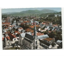MAULEON-SOULE: église saint-jean-baptiste vue aérienne 10x15 - très bon état