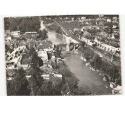 ORTHEZ: vieux pont du XIIIe siècle, le gave vue aérienne 10x15 - très bon état