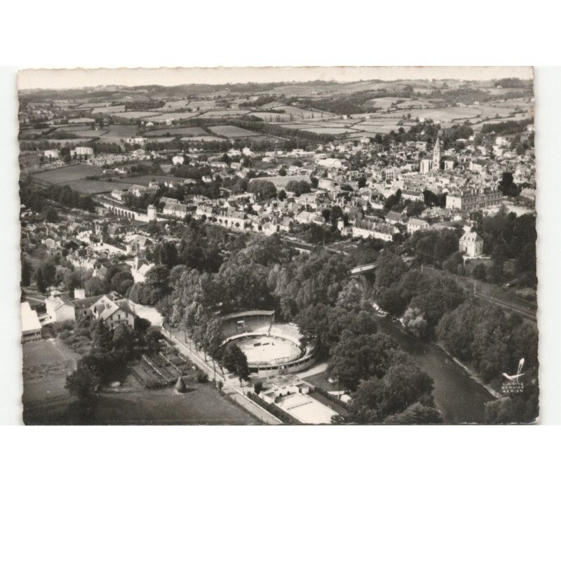 ORTHEZ: les arènes, la piscine vue aérienne 10x15 - très bon état