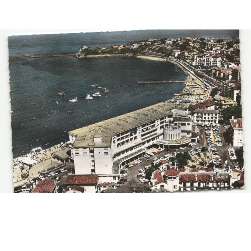 SAINT-JEAN-de-LUZ: le casino, la plage vue aérienne 10x15 - état