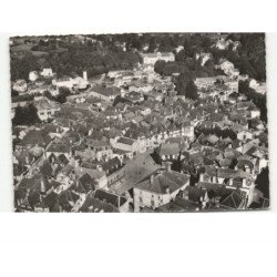 SALIES-de-BEARN: vue générale place du bayaa place de la trompe vue aérienne 10x15 - très bon état