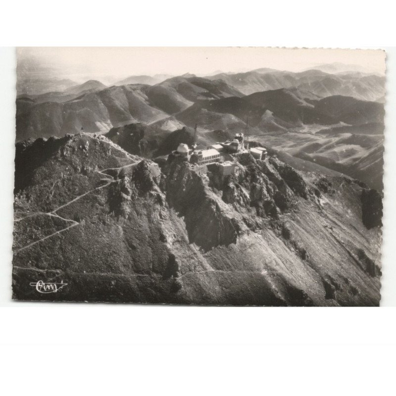 BIGORRE: pic du midi l'observatoire et la chaîne des pyrénées vue aérienne 10x15 - très bon état
