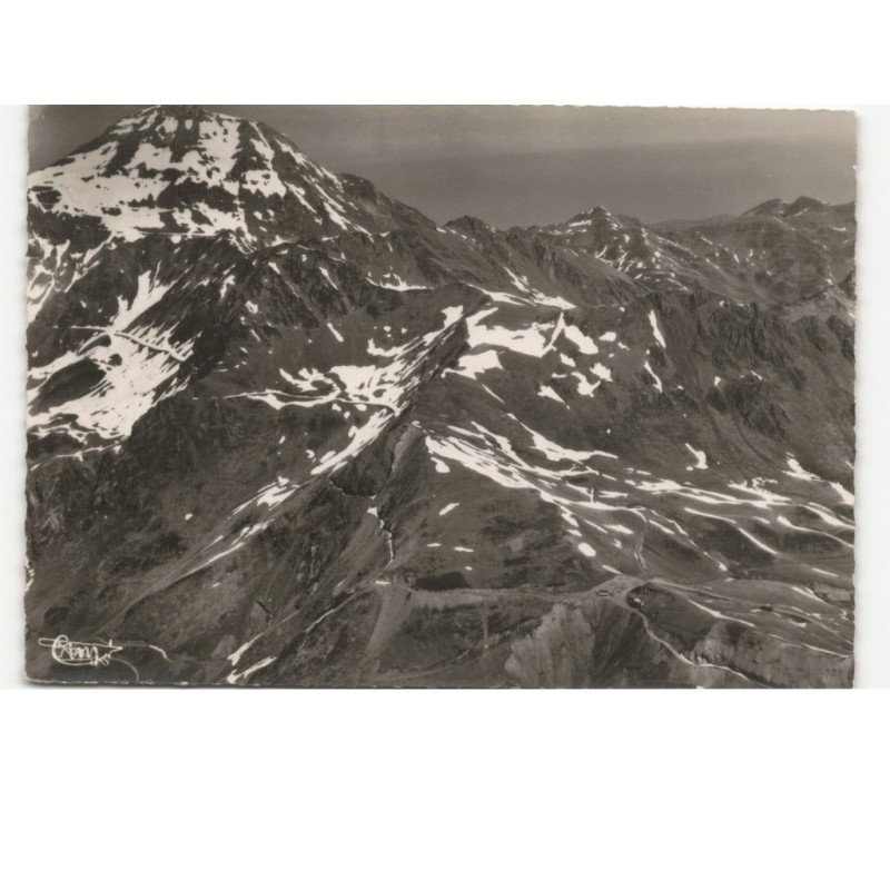 BAREGES: des lacets de la route du tourmalet vue aérienne 10x15 - très bon état