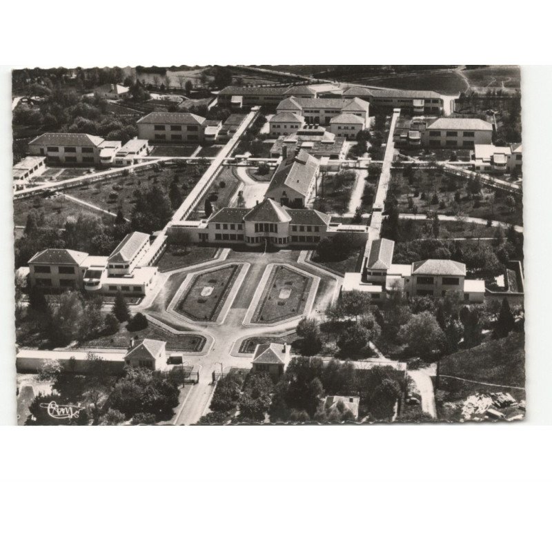 LANNEMEZAN: l'hôpital, psychiatrique et ses jardins vue aérienne 10x15 - très bon état